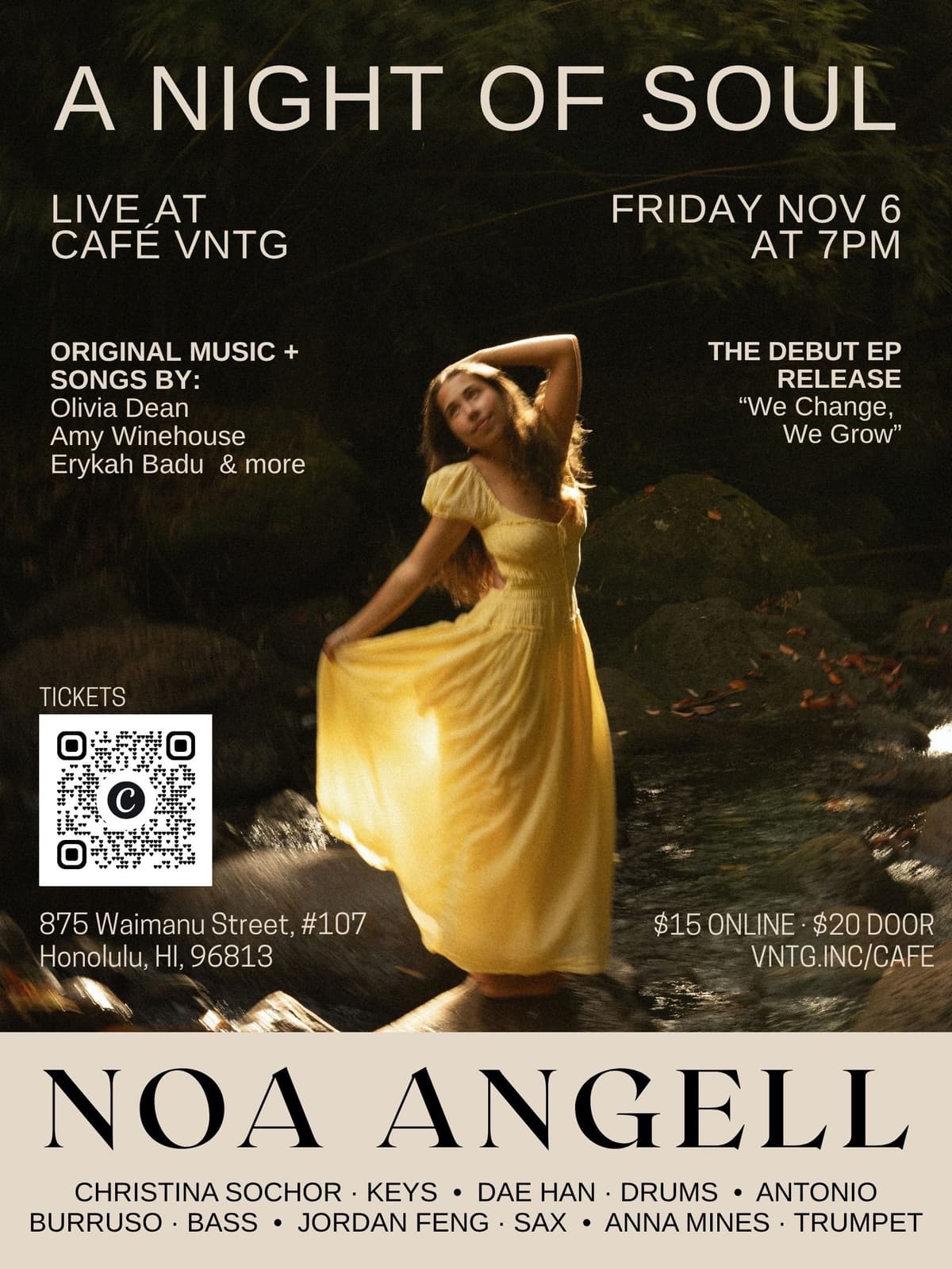 Flyer for Cafe VNTG