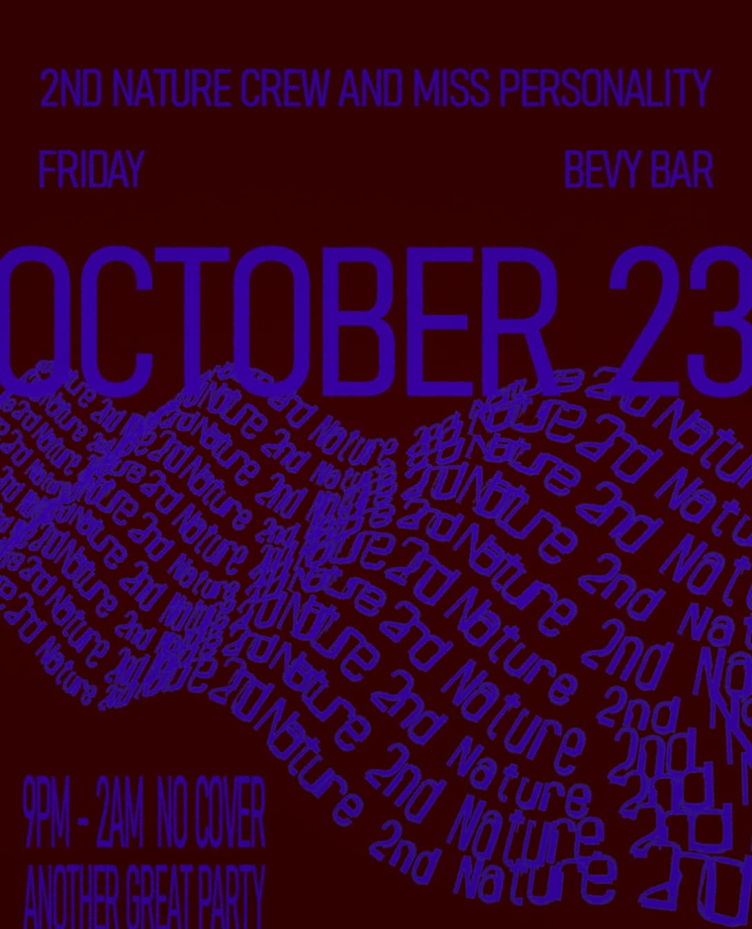 Flyer for Bevy Bar