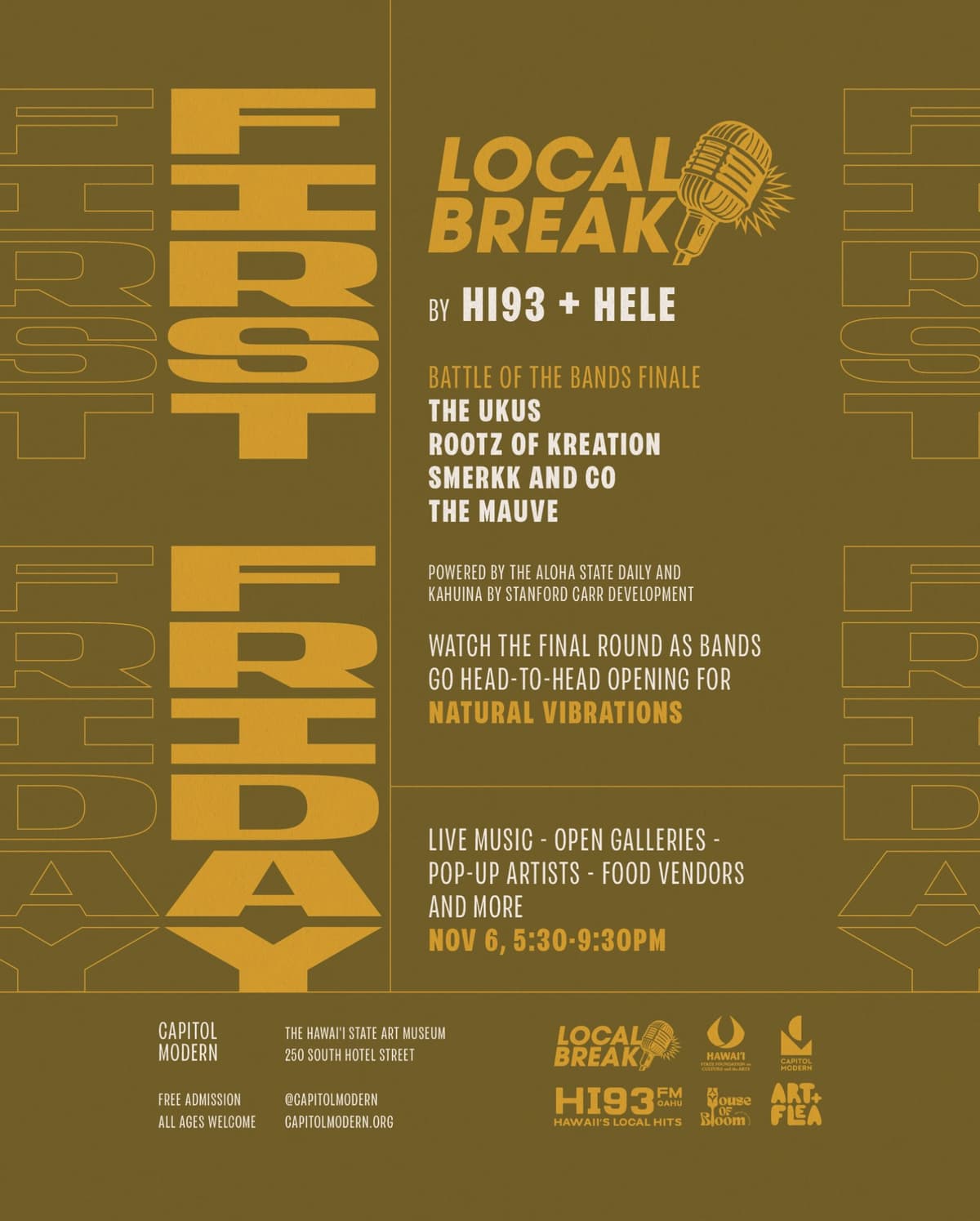 Flyer for Capitol Modern (The Hawaiʻi State Art Museum)