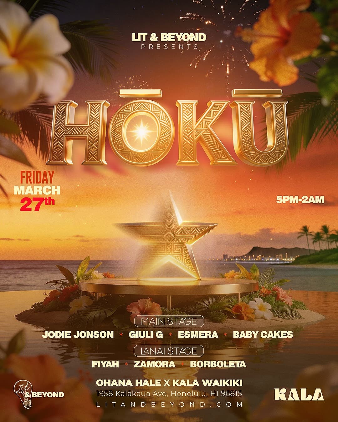 Flyer for Kala Waikiki
