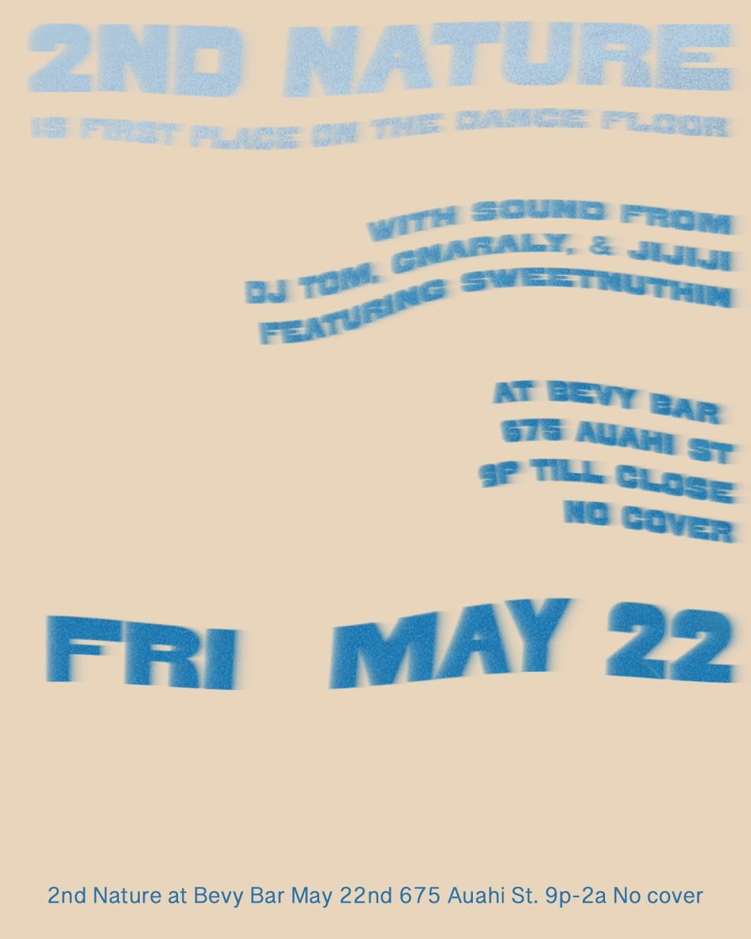 Flyer for Bevy Bar