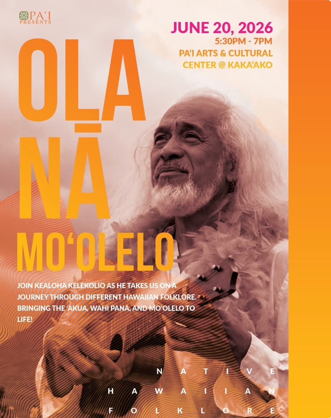 Flyer for PAʻI Arts & Cultural Center @ Kaka'ako