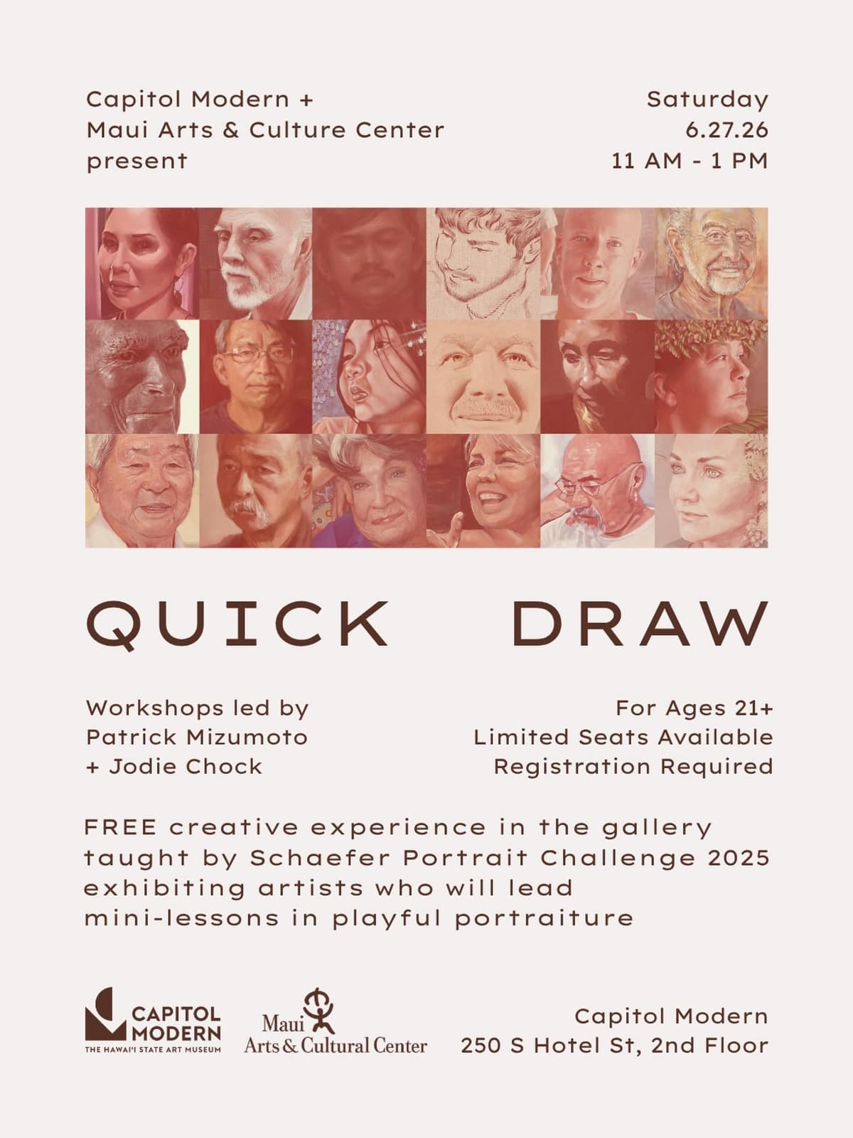 Flyer for Capitol Modern (Hawaiʻi State Art Museum, 2nd Floor Galleries)