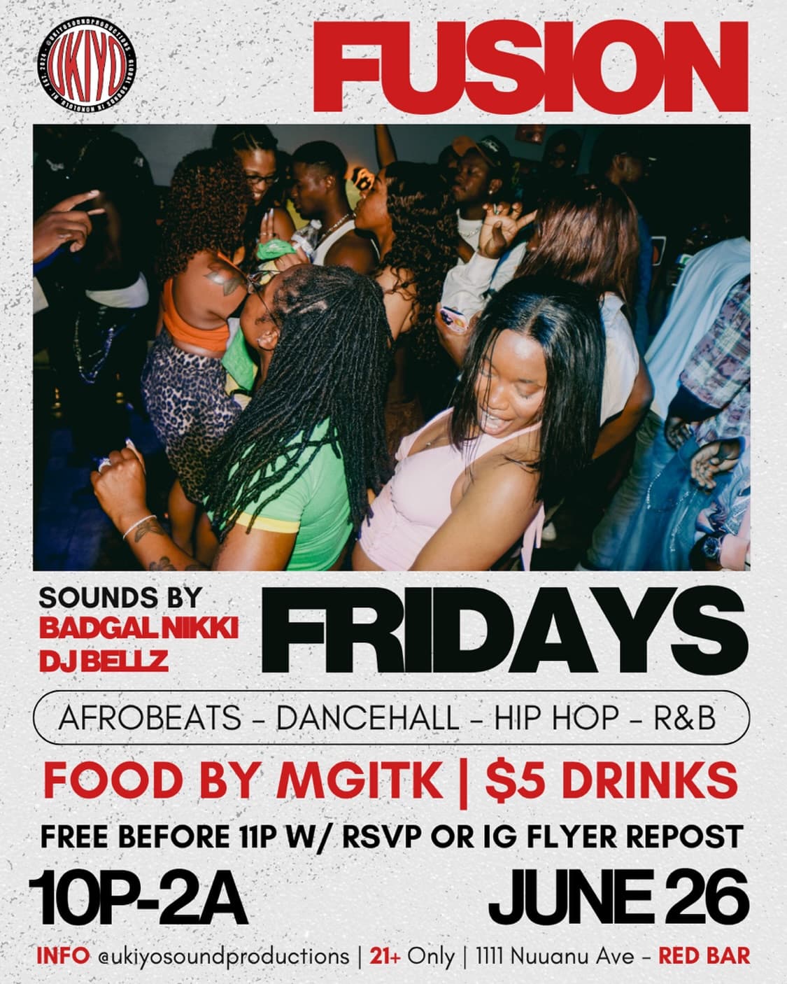 Flyer for Red Bar