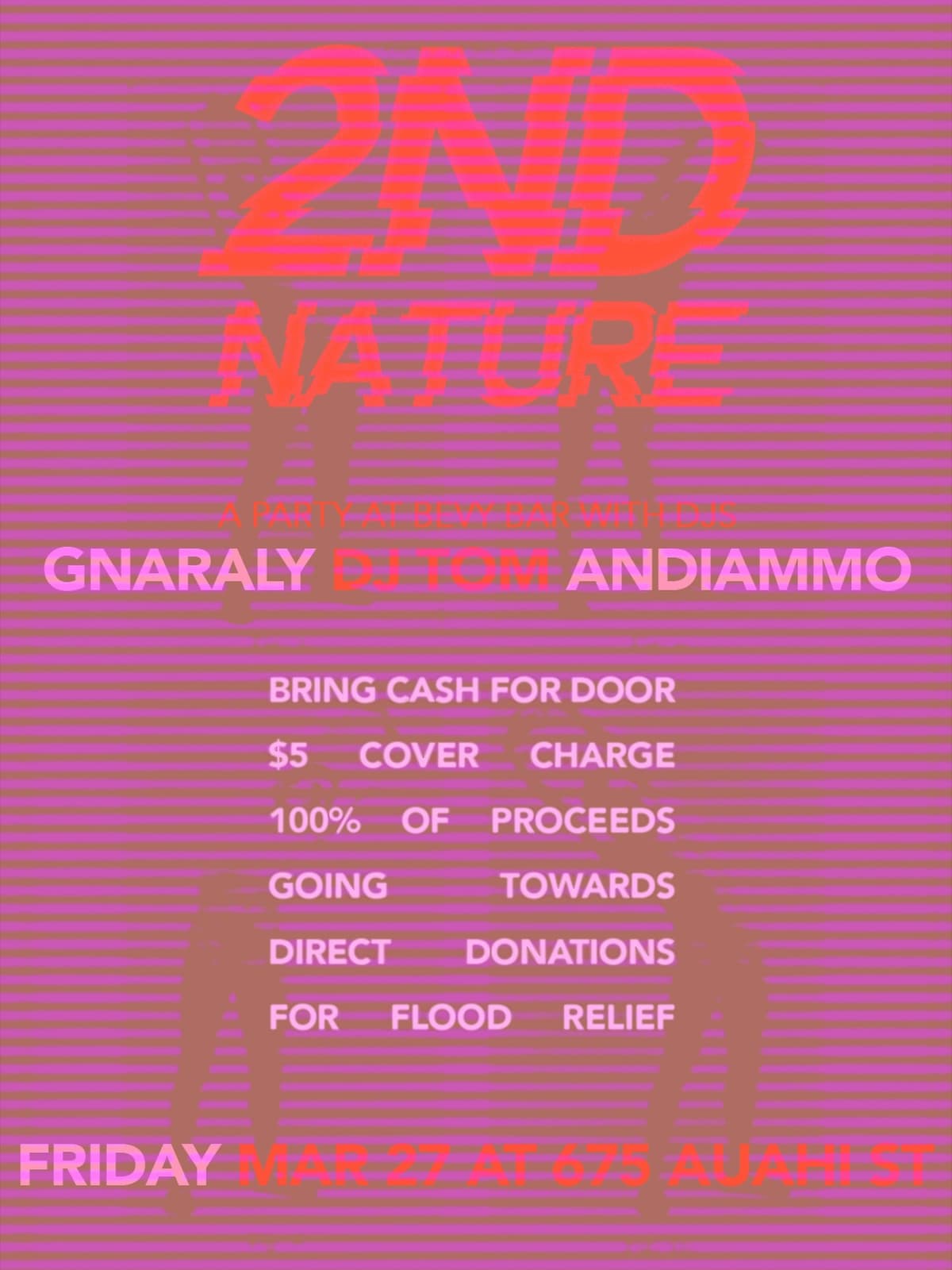 Flyer for Bevy Bar
