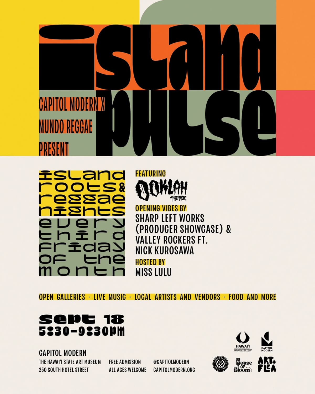 Flyer for Capitol Modern, The Hawaiʻi State Art Museum