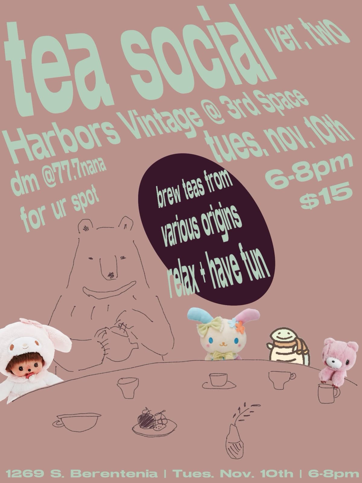 Flyer for Harbors Vintage @ 3rd Space