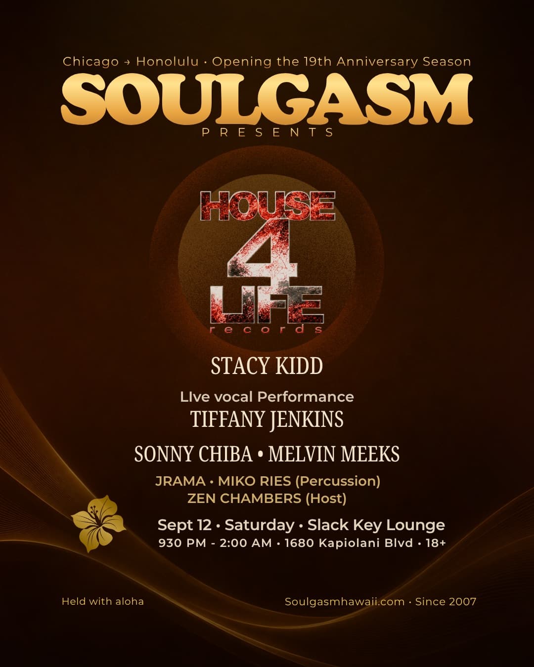 Flyer for Slack Key Lounge / Hawaiian Brian's Social Club